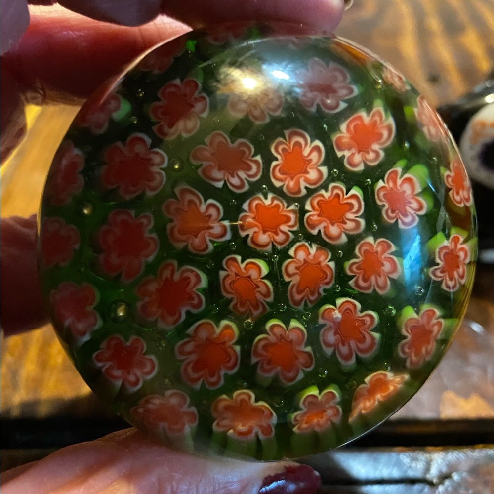 Vintage Millefiori paperweight in Murano glass, Italy 1950s